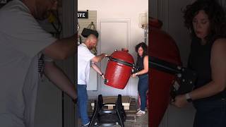 How to move a Kamado Joe  Bartlows BBQ shorts kamadojoe [upl. by Ander92]