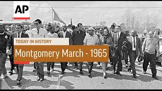 MLK Leads Montgomery March  1965  Today In History  25 Mar 17 [upl. by Etnoid]