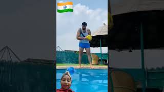 Swimming skeels compitition comedy funny fun swimming memes challenge dushyantkukreja prank [upl. by Callie]