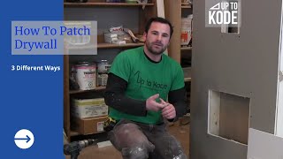 How To Patch Drywall3 Ways [upl. by Englebert1]