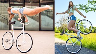 Stunning Artistic Cycling Tricks By Viola Loves Cycling [upl. by Tarr]