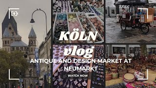 Cologne Köln Antique and Design Market at Neumarkt  Punjabi Speaking VLOG  Desi German Life 🇩🇪 [upl. by Cesya733]