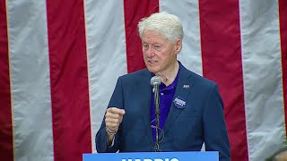 Former President Bill Clinton campaigns for Harris in Muskegon Heights [upl. by Noramac182]