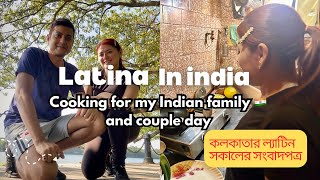 My latina wife cooking for indian family and couple day [upl. by Anisamot]