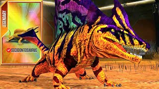 SECODONTOSAURUS UNLOCKED SECODONTOSAURUS LEVEL 40 BATTLE  JURASSIC WORL THE GAME [upl. by Berta511]