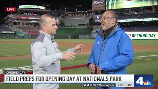 How Nationals Park Prepares the Field for Opening Day 2023  NBC4 Washington [upl. by Donoho]