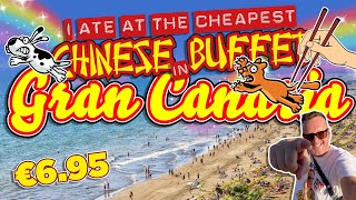 I Ate At The Cheapest All You Can Eat Chinese Buffet In Gran Canaria [upl. by Aisatsanna644]