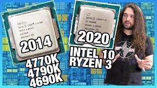 2020 vs 2014 CPUs Intel i74790K 4770K amp i54690K vs 10600K 10900K 3700X 3900X [upl. by Edwards10]