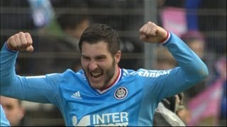 Goal AndréPierre GIGNAC 50  Evian TG FC  Olympique de Marseille 11  201213 [upl. by Yelnek]