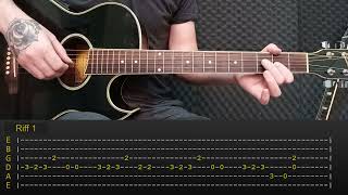 Bahamas  All Ive Ever Known  Riff Tabs  Guitar LessonTutorial  Acoustic Riff 8 [upl. by Oravla]