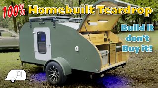 BEAUTIFUL Homebuilt Teardrop Camper Tour [upl. by Whitcomb557]