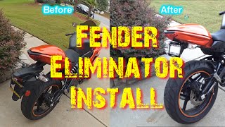 Installing Yoshimura Fender Eliminator on 2014 Ninja 650 [upl. by Bean]