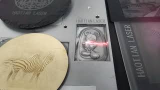 A deep marking test using a Haotian 50W 25d fiber laser marking machine [upl. by Chandler]