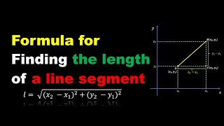 Formula for finding the length of a line segment coordinategeometry [upl. by Murtagh589]