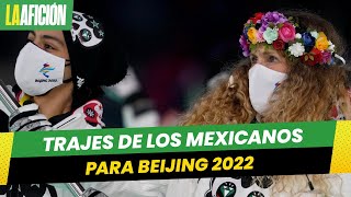 Trajes de los mexicanos en Beijing 2022 están inspirados en la lucha libre [upl. by Maurili]