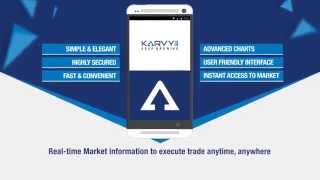 Karvy Mobile Trading App Features [upl. by Ttnerb436]