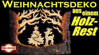 Weihnachtsdeko selber machen aus HolzRest  Dekupiersägearbeit  Scroll saw project for Christmas [upl. by Otrevlig]