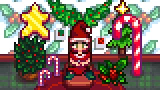 Building a Cosy Winter Cabin in Stardew Valley 🧣🎄🛷 [upl. by Tayyebeb]