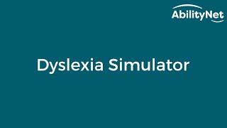 Dyslexia simulator [upl. by Ahsinelg]