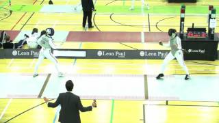 British Fencing Cadet Womens Foil Final 201516 [upl. by Aivatal288]