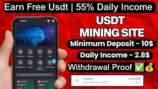 New Usdt Earning Site Usd Mining Site 2024 Best Crypto Investment Usdt Earning Website 2024 [upl. by Annissa]