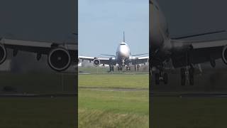 Hard Landing B747 shorts b747 aviation planes [upl. by Edyaw]