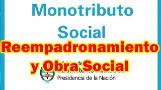 💥✨Reempadronamiento del Monotributo Social y Pago de obrasocial a partir del mes de octubre [upl. by Arin810]