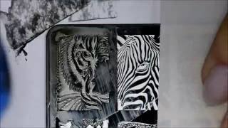 Biały tygrys  zdobienie paznokci  White tiger nail art [upl. by Adiuqram]