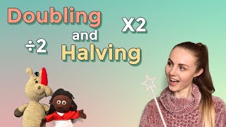 HALVING and DOUBLING explained Lots of examples Fun interactive lesson [upl. by Kissel365]