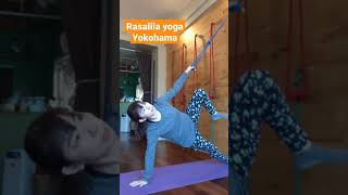 Vasisthasana Rope wall Iyengar Yoga ロープウォール アイアンガーヨガ [upl. by Yrtnej]