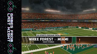 Wake Forest vs Miami  2024 Season  EA Sports NCAA Football 14 Exhibition Game [upl. by Peggi]