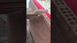 Bricklaying gable cut up oversail courses bricklayers construction satisfying [upl. by Anera]