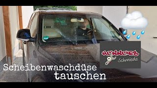 Scheibenwaschdüse tauschen 💧 Spritzdüse beim Touareg 7L wechseln inkl Schlauchreparatur 🚗 [upl. by Larochelle]