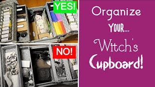 Organize Your Witchs Cupboard with me WiccaWitchPaganWitchcraft ritual suppliescandlesherbs [upl. by Otcefrep207]