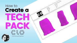 How to Create a Clothing Tech pack in Clo3d  3d clothing design software [upl. by Weldon830]