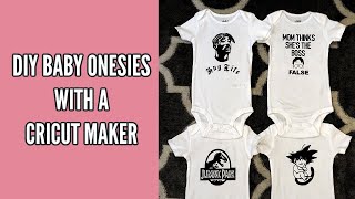 DIY BABY ONESIES WITH A CRICUT MAKER [upl. by Annehs]