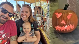 Disney Springs Family Day Out Carving Our Halloween Pumpkin amp Making School Goodie Bags Home Vlog [upl. by Jereld]