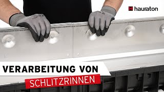 Verarbeitung von Schlitzrinnen  Entwässerungsrinnen für hohe optische Ansprüche [upl. by Derdlim997]