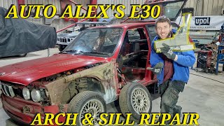 Fabricating A New Arch Sill amp Door Jamb On Auto Alexs Classic BMW E30 [upl. by Ysnil]