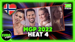 MGP 2022 HEAT 4 RESULTS REACTION  Norway Eurovision 2022 [upl. by Lipman]