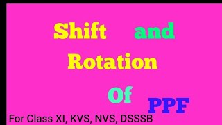 Shift and rotation of PPF class Xll Economics [upl. by Helenka]