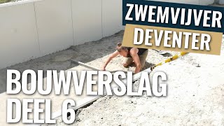 Zwemvijver uitvlakken en klaar maken voor folie  Bouwverslag zwemvijver Deventer deel 6 [upl. by Ellinehc]