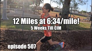 12 Miles at 634mile marathon running marathontraining [upl. by Ycinuq]