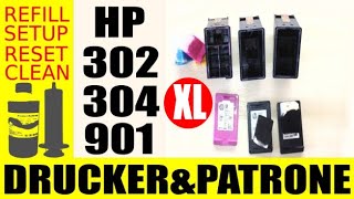 HP Patrone  302 XL  304 XL  901 XL Gehäuseaufbau  Farbe befüllen [upl. by Lah]