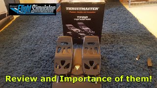 Thrustmaster TFlight Rudder Pedals review amp why they are important to your Flight Sim Setup [upl. by Barbey242]