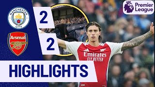 Manchester City vs Arsenal 22 Highlights HAALAND 100 GOAL Red card Trossard Premier League 2425 [upl. by Auqenat]