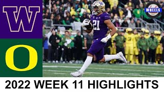 25 Washington vs 6 Oregon Highlights  College Football Week 11  2022 College Football Highlights [upl. by Ydnyc]