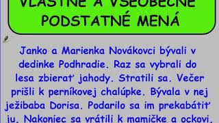 Všeobecné a vlastné podstatné mená [upl. by Natsreik475]