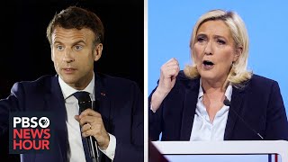 Far right Marine Le Pen challenges French President Macron in election showdown [upl. by Enilrem]