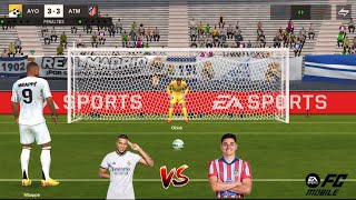 Penalty shootout Real Madrid Vs Atletico Madrid  Mbappe vs Álvarez  EA FC MOBILE 25 [upl. by Oigres532]